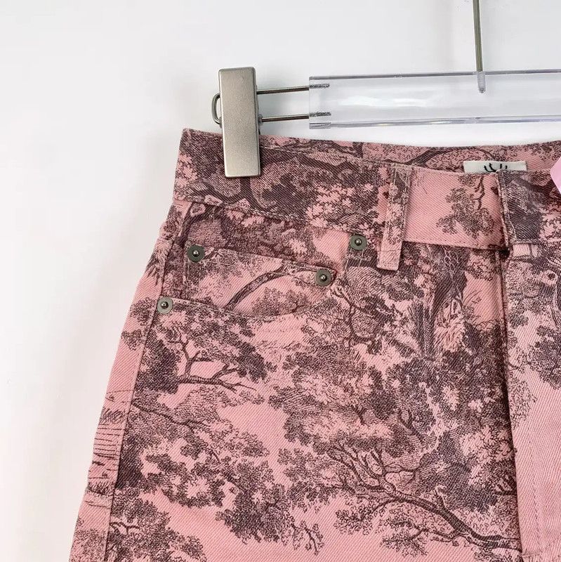 Dior Dior Pink Cotton Women's Shorts 0089 Size 22" - 3 Thumbnail