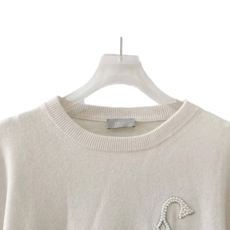 Dior Dior Beige Cashmere Knit Sweater 0089 Size S / US 4 / IT 40 - 3 Thumbnail