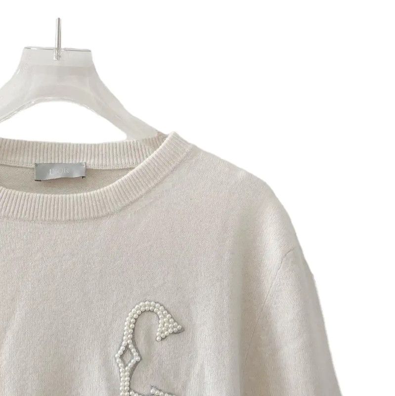 Dior Dior Beige Cashmere Knit Sweater 0089 Size S / US 4 / IT 40 - 4 Thumbnail