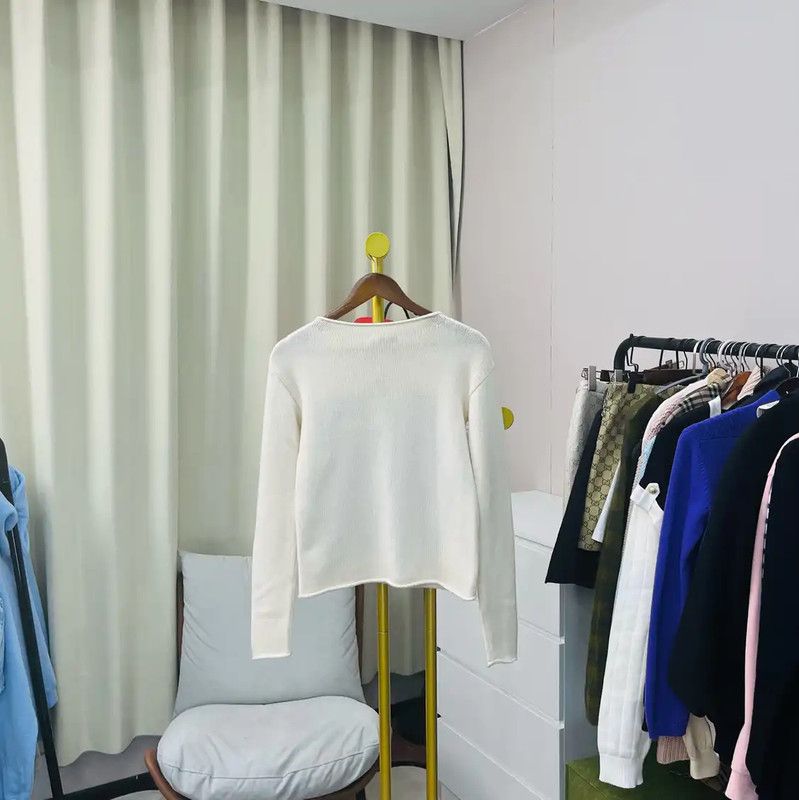 Dior Dior White Cashmere Pullover Sweater for Women 0089 Size XS / US 0-2 / IT 36-38 - 2 Thumbnail