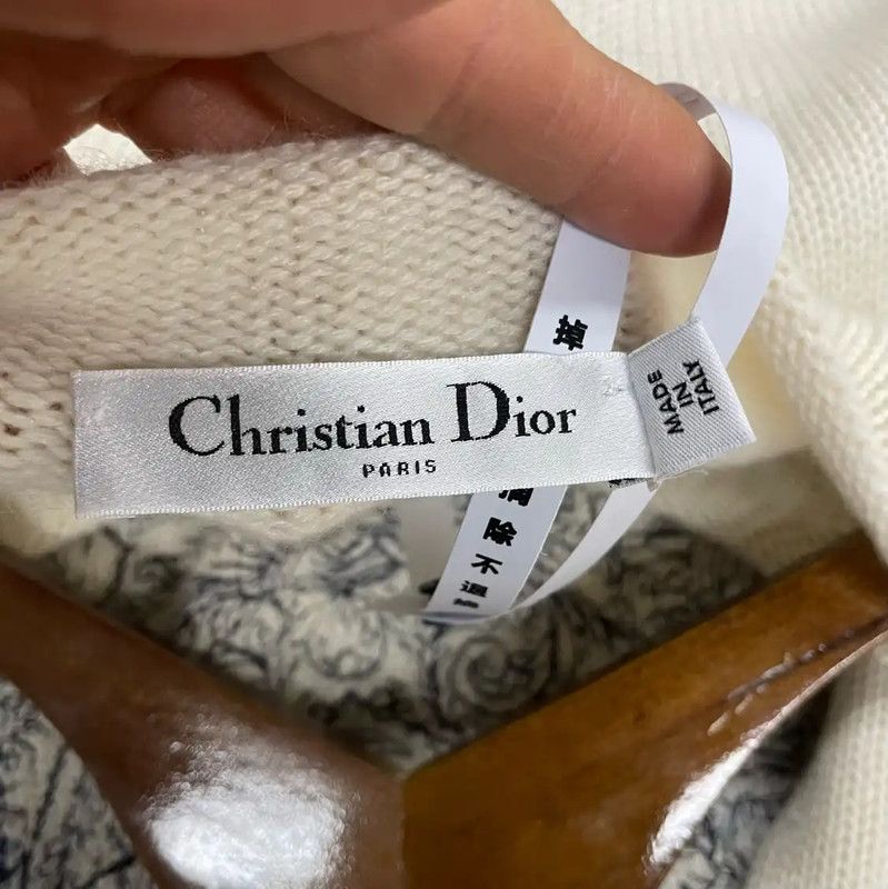 Dior Dior White Cashmere Pullover Sweater for Women 0089 Size XS / US 0-2 / IT 36-38 - 3 Thumbnail