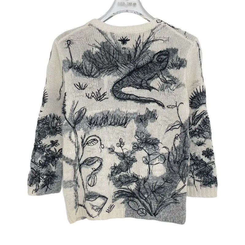Dior Dior Grey Wool Blend Women's Sweater 0089 Size XS / US 0-2 / IT 36-38 - 2 Thumbnail
