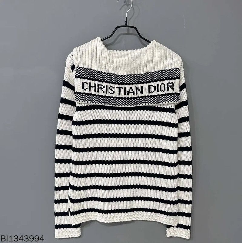 Dior Dior Striped Knit Hooded Pullover Sweater 0089 Size ONE SIZE - 7 Thumbnail