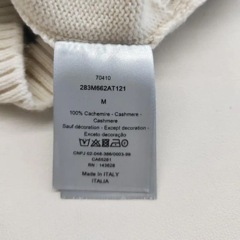 Dior Dior White Cashmere Sweater for Women 0089 Size M / US 6-8 / IT 42-44 - 5 Thumbnail