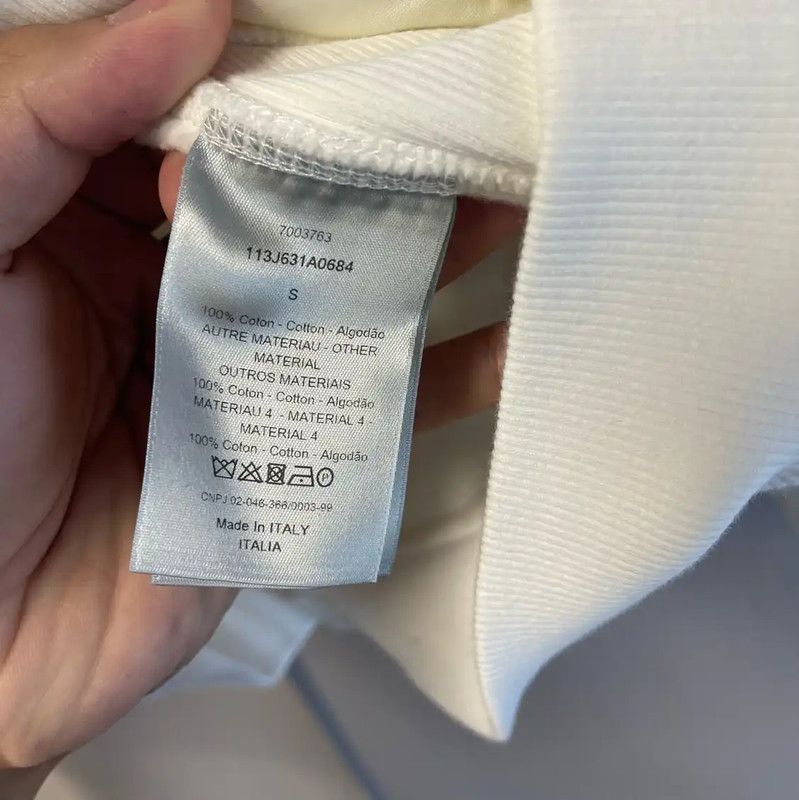 Dior Dior White Cotton Women's Sweatshirt 0089 Size S / US 4 / IT 40 - 4 Thumbnail