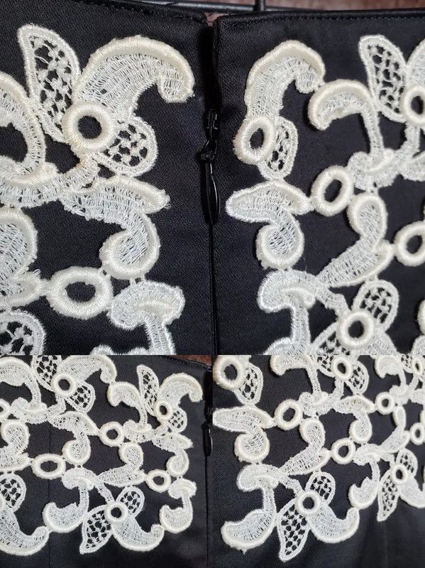 Dior Dior Black Cotton Embroidered Midi Skirt 0089 Size 27" / US 4 / IT 40 - 6 Thumbnail