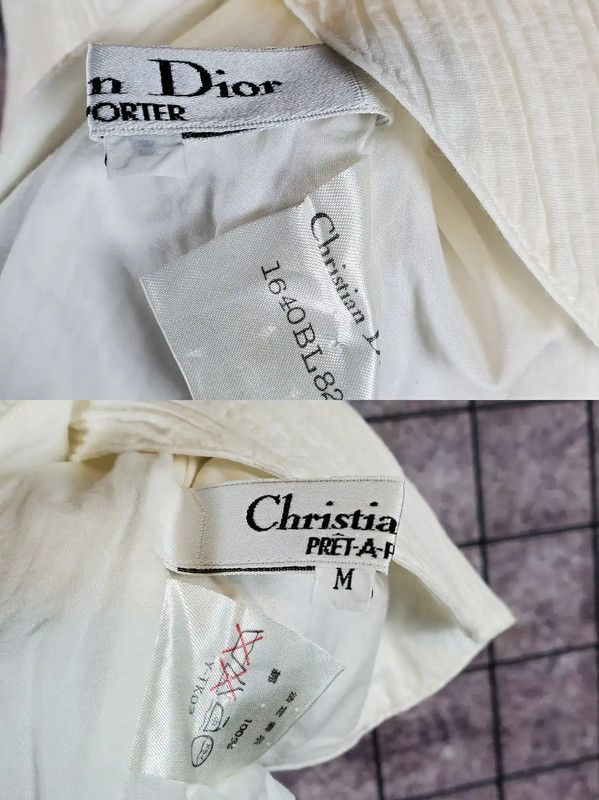 Dior Dior Summer Cream Cotton Women's Top 0089 Size M / US 6-8 / IT 42-44 - 6 Thumbnail