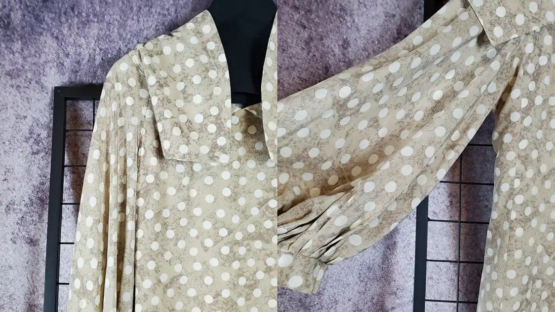 Dior Dior Brown Silk Print Long Sleeve Dress 0089 Size M / US 6-8 / IT 42-44 - 7 Thumbnail