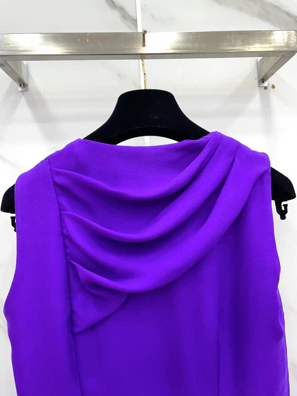 Dior Dior Summer Violet Silk Dress Size S 0089 Size S / US 4 / IT 40 - 9 Thumbnail