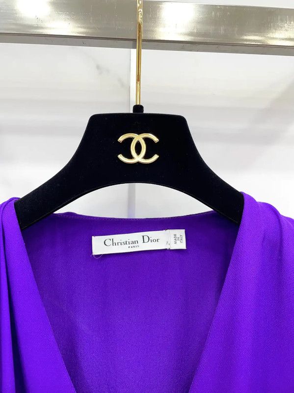 Dior Dior Summer Violet Silk Dress Size S 0089 Size S / US 4 / IT 40 - 3 Thumbnail