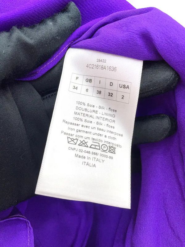 Dior Dior Summer Violet Silk Dress Size S 0089 Size S / US 4 / IT 40 - 10 Thumbnail