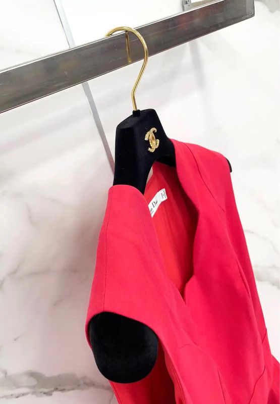Dior Dior Red Cotton Blend Women's Dress 0089 Size S / US 4 / IT 40 - 7 Thumbnail