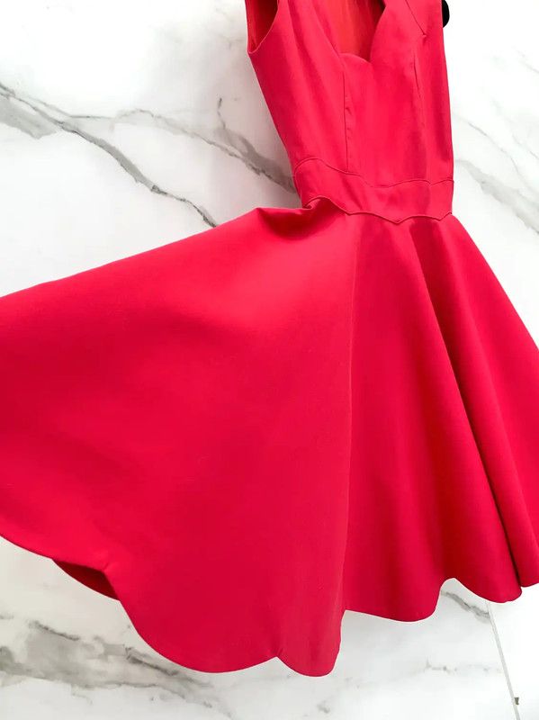 Dior Dior Red Cotton Blend Women's Dress 0089 Size S / US 4 / IT 40 - 6 Thumbnail