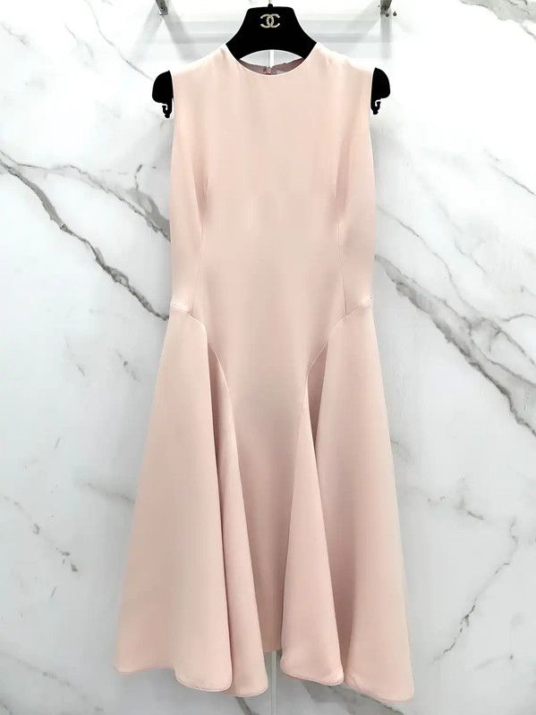 Dior Dior Summer Pink Silk Dress for Women 0089 Size S / US 4 / IT 40 - 4 Thumbnail