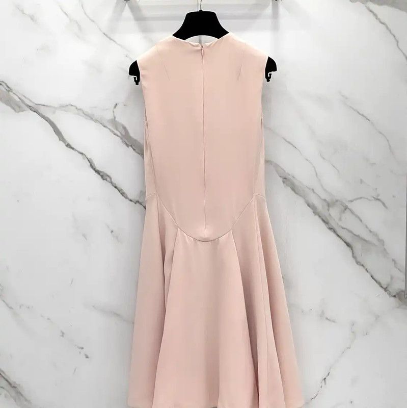 Dior Dior Summer Pink Silk Dress for Women 0089 Size S / US 4 / IT 40 - 2 Thumbnail
