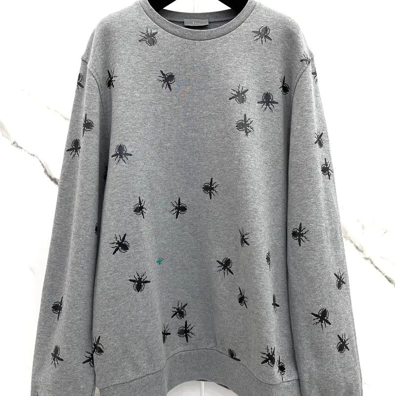 Dior Dior Gray Cotton Long Sleeve Sweatshirt 0089 Size L / US 10 / IT 46 - 5 Thumbnail