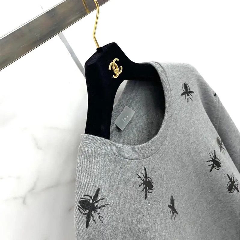 Dior Dior Gray Cotton Long Sleeve Sweatshirt 0089 Size L / US 10 / IT 46 - 8 Thumbnail
