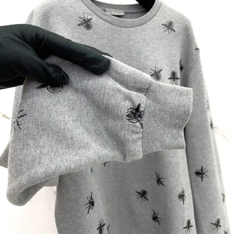 Dior Dior Gray Cotton Long Sleeve Sweatshirt 0089 Size L / US 10 / IT 46 - 7 Thumbnail