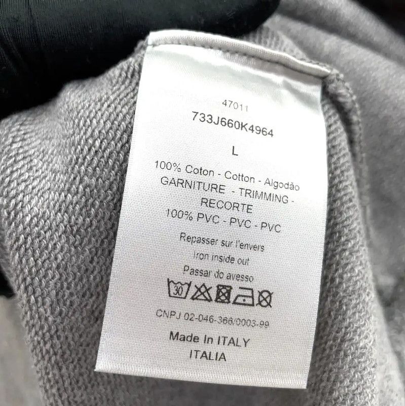 Dior Dior Gray Cotton Long Sleeve Sweatshirt 0089 Size L / US 10 / IT 46 - 9 Thumbnail