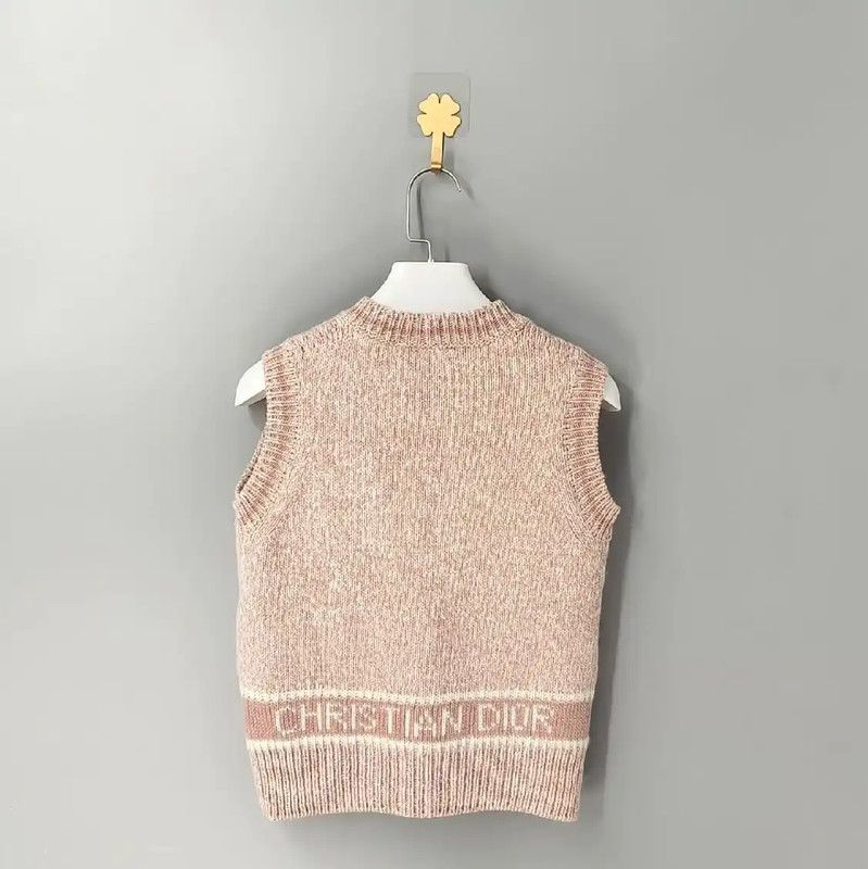 Dior Dior Pink Wool Sleeveless Sweater 0089 Size XS / US 0-2 / IT 36-38 - 2 Thumbnail