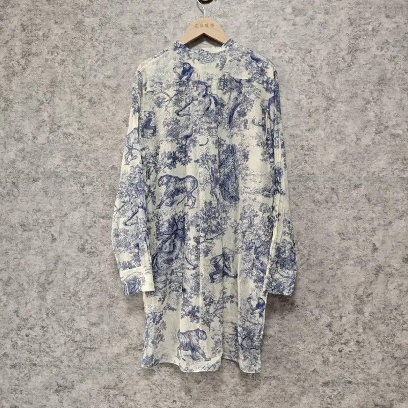 Dior Dior Blue Cotton Women's Shirt 0089 Size L / US 10 / IT 46 - 2 Thumbnail