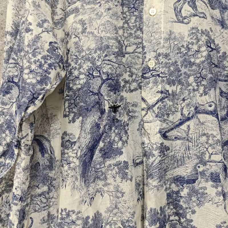 Dior Dior Blue Cotton Women's Shirt 0089 Size L / US 10 / IT 46 - 3 Thumbnail
