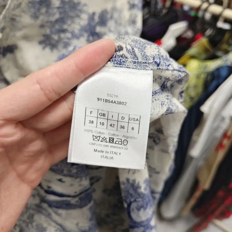 Dior Dior Blue Cotton Women's Shirt 0089 Size L / US 10 / IT 46 - 5 Thumbnail