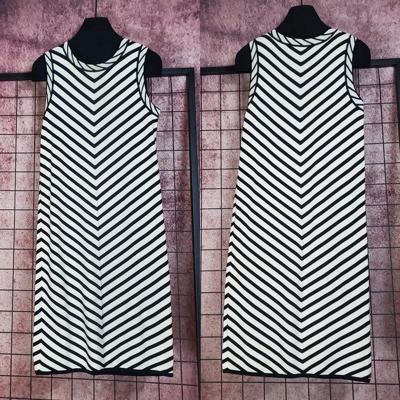 Dior Dior Striped Maxi Dress with Logo 0089 Size M / US 6-8 / IT 42-44 - 3 Thumbnail