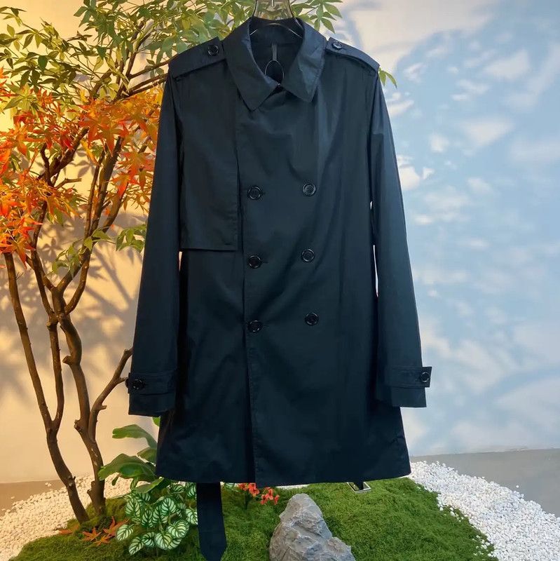 Dior Dior Women's Black Cotton Trench Coat 0089 Size L / US 10 / IT 46 - 2 Thumbnail