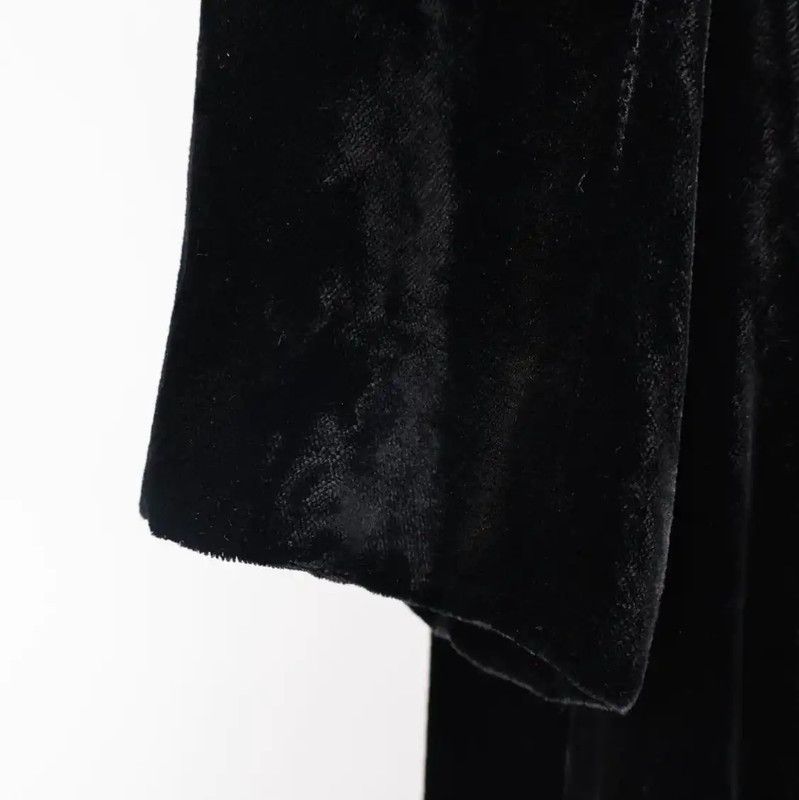 Dior Dior Black Velvet Dress XS with Ruffled Collar 0089 Size XS / US 0-2 / IT 36-38 - 5 Thumbnail