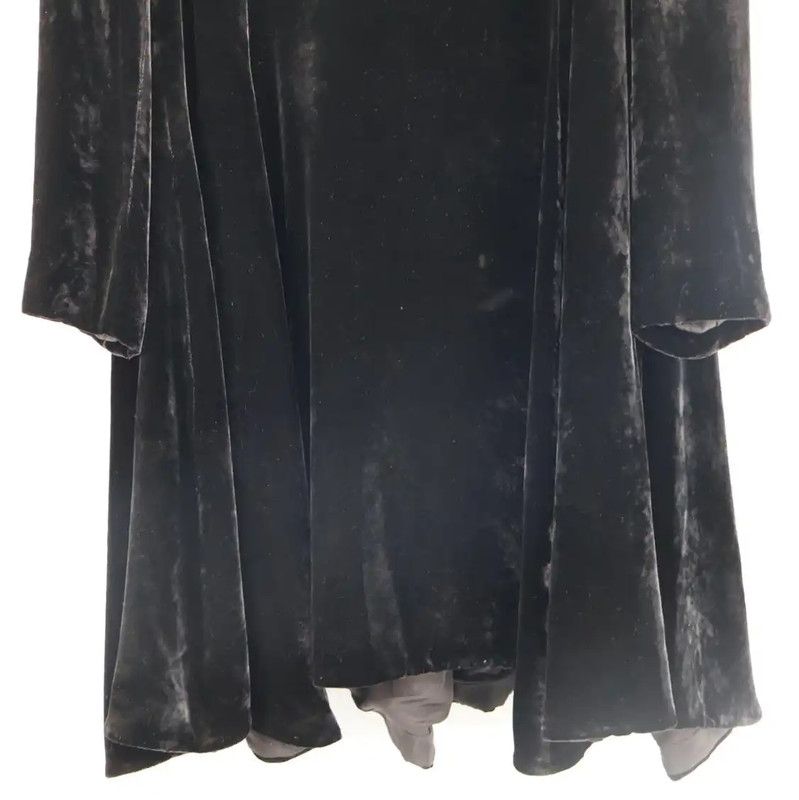 Dior Dior Black Velvet Dress XS with Ruffled Collar 0089 Size XS / US 0-2 / IT 36-38 - 4 Thumbnail