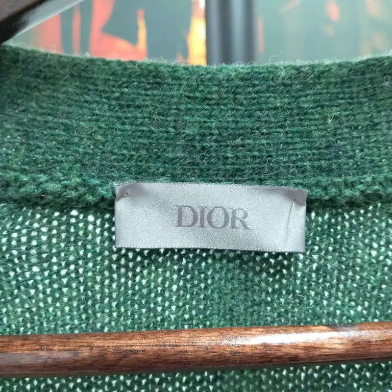 Dior Dior Deep Green Wool Long Sleeve Sweater 0089 Size XS / US 0-2 / IT 36-38 - 3 Thumbnail