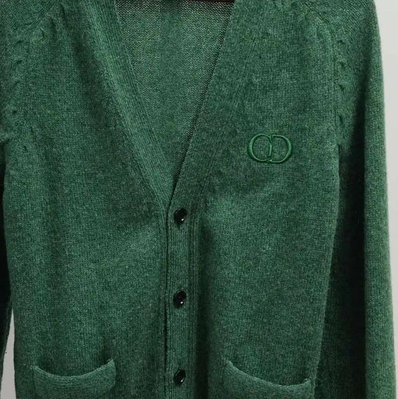 Dior Dior Deep Green Wool Long Sleeve Sweater 0089 Size XS / US 0-2 / IT 36-38 - 5 Thumbnail