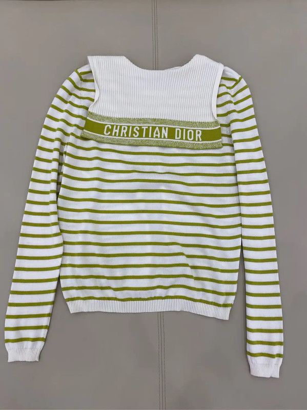 Dior Dior Striped Silk Pullover Sweater for Women 0089 Size S / US 4 / IT 40 - 2 Thumbnail