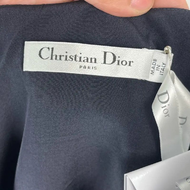 Dior Dior Black Wool Dress for Women 0089 Size L / US 10 / IT 46 - 4 Thumbnail