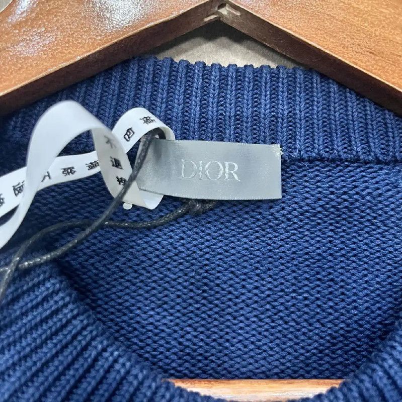 Dior Dior Blue Cotton Women's Sweater 0089 Size M / US 6-8 / IT 42-44 - 3 Thumbnail
