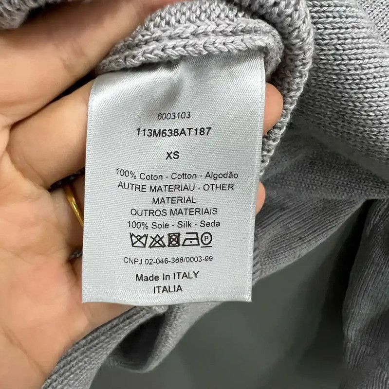 Dior Dior Gray Wool Long Sleeve Sweater XS 0089 Size XS / US 0-2 / IT 36-38 - 3 Thumbnail