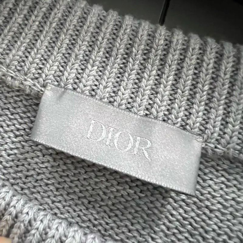 Dior Dior Gray Wool Long Sleeve Sweater XS 0089 Size XS / US 0-2 / IT 36-38 - 4 Thumbnail