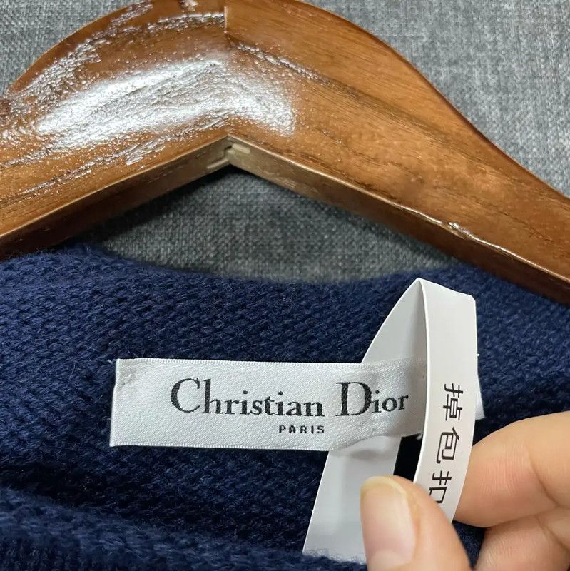Dior Dior Blue Wool Anchor Sweater 0089 Size XS / US 0-2 / IT 36-38 - 3 Thumbnail