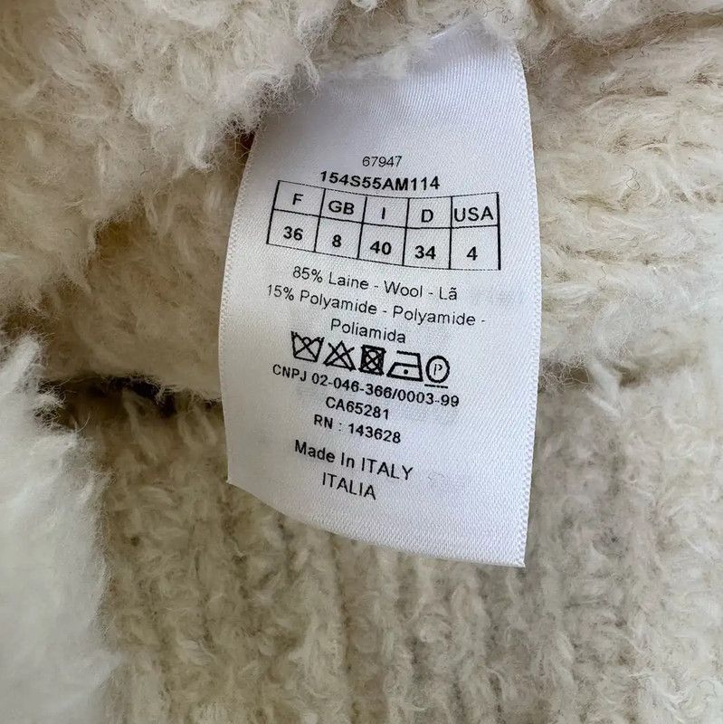Dior Dior Cream Wool Sweater for Women 0089 Size S / US 4 / IT 40 - 8 Thumbnail