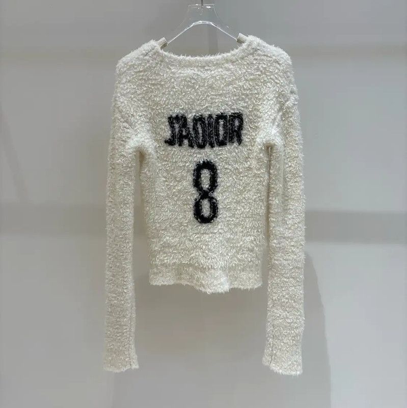 Dior Dior Cream Wool Sweater for Women 0089 Size S / US 4 / IT 40 - 2 Thumbnail
