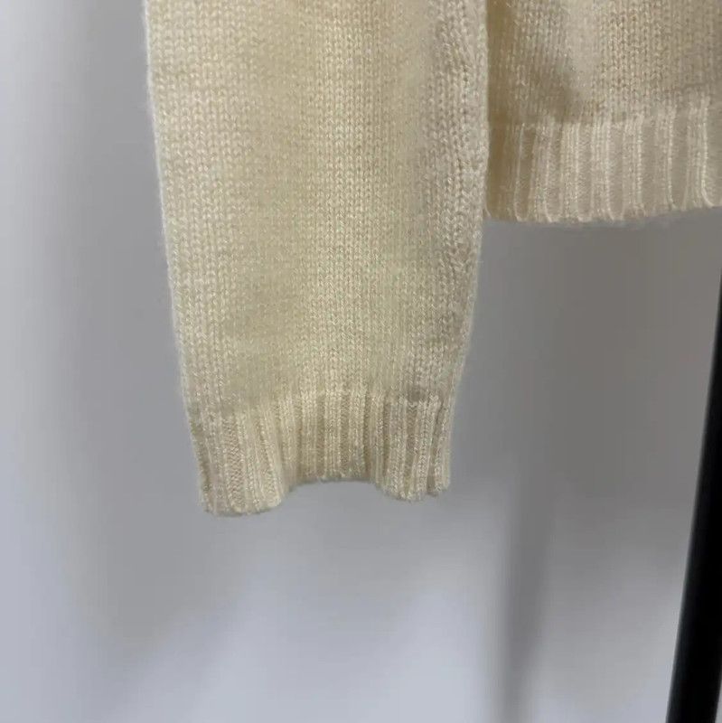 Dior Dior Beige Wool Sweater with Embroidery 0089 Size M / US 6-8 / IT 42-44 - 5 Thumbnail