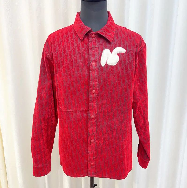 Dior Dior Red Cotton Women's Cardigan 0089 Size M / US 6-8 / IT 42-44 - 2 Thumbnail
