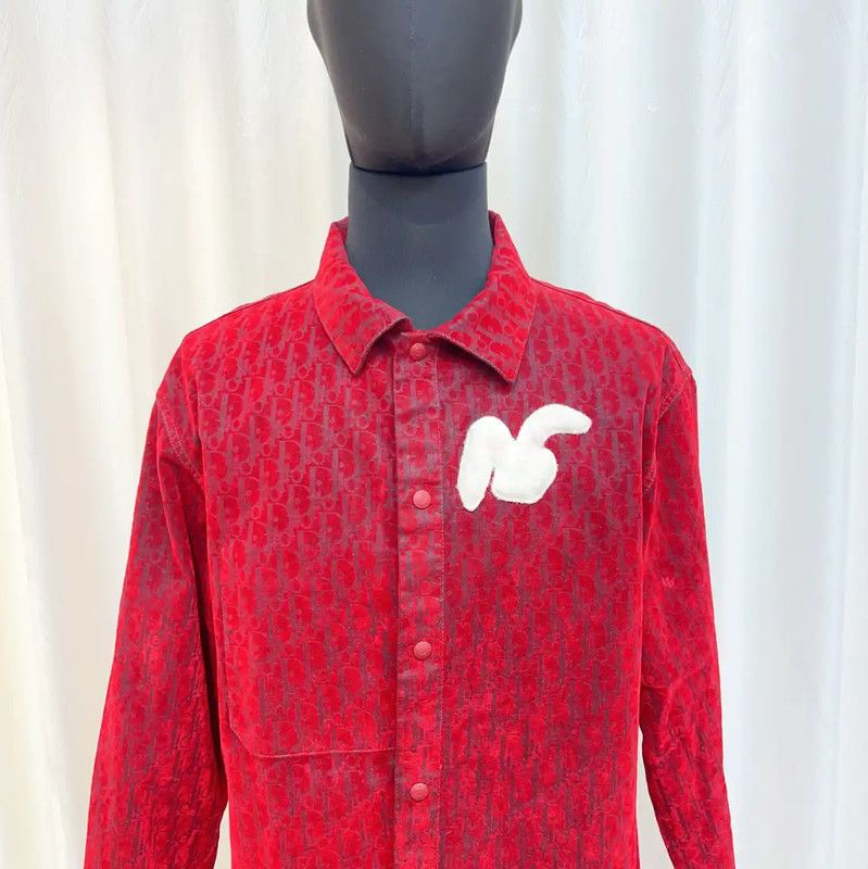 Dior Dior Red Cotton Women's Cardigan 0089 Size M / US 6-8 / IT 42-44 - 3 Thumbnail