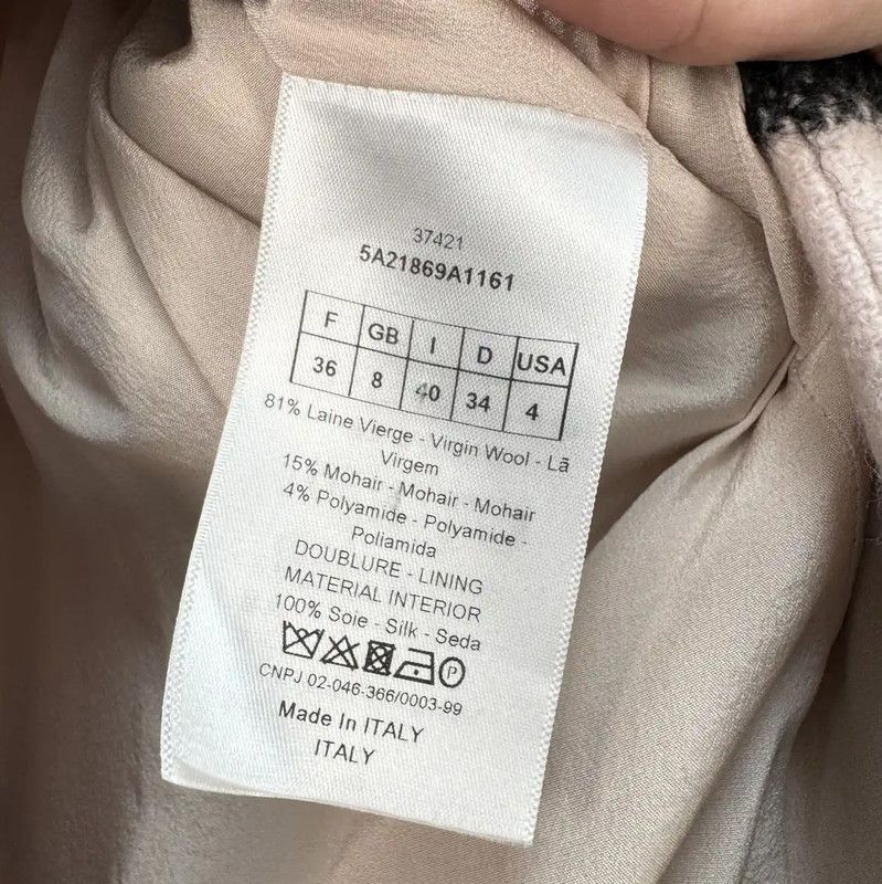 Dior Dior Pink Plaid Wool Blend Mid-Length Coat 0089 Size S / US 4 / IT 40 - 6 Thumbnail