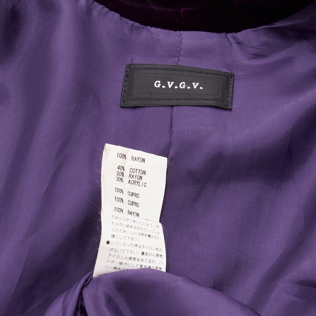 G.V.G.V. G.V.G.V. purple green tapestry jacquard dark velvet belted robe coat FR38 M Size M / US 6-8 / IT 42-44 - 9 Thumbnail