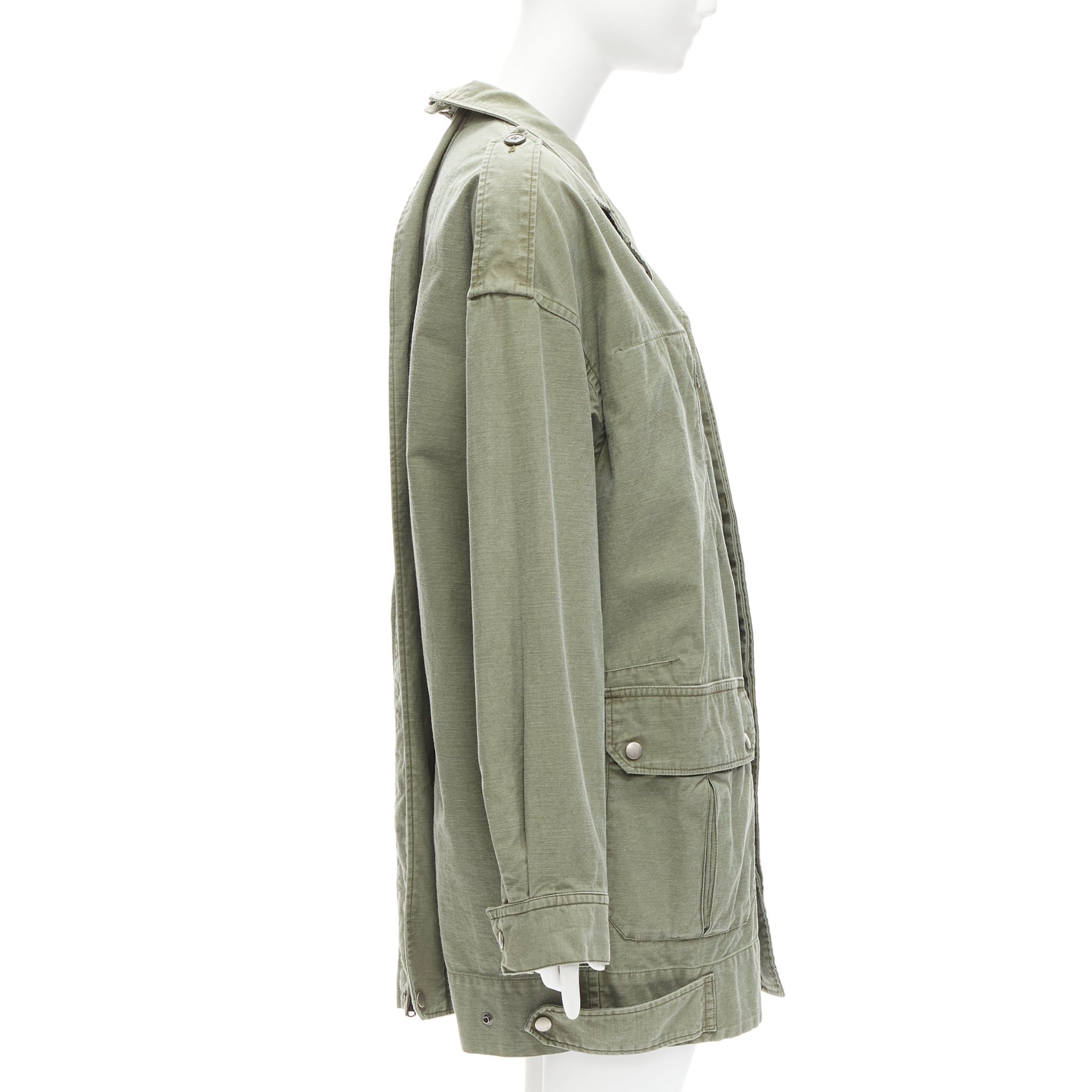 Limi Feu new LIMI FEU washed green cotton zip back pocketed utility parka coat S Size S / US 4 / IT 40 - 5 Thumbnail