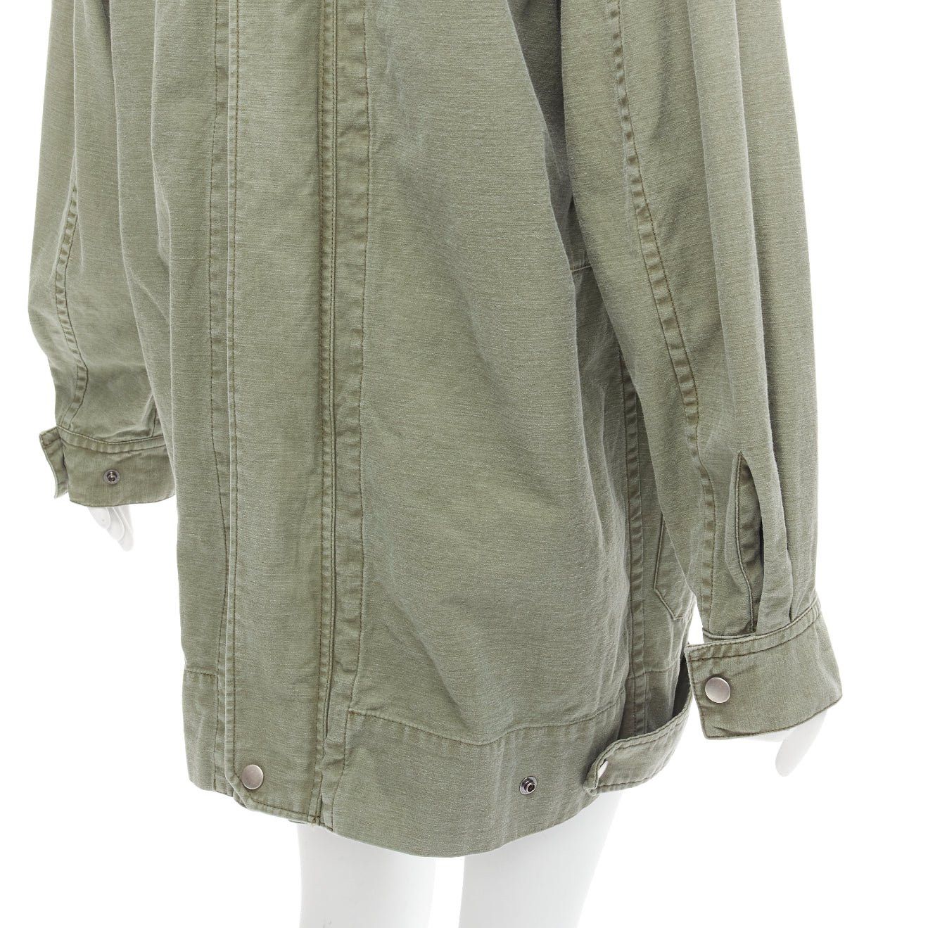 Limi Feu new LIMI FEU washed green cotton zip back pocketed utility parka coat S Size S / US 4 / IT 40 - 2 Thumbnail