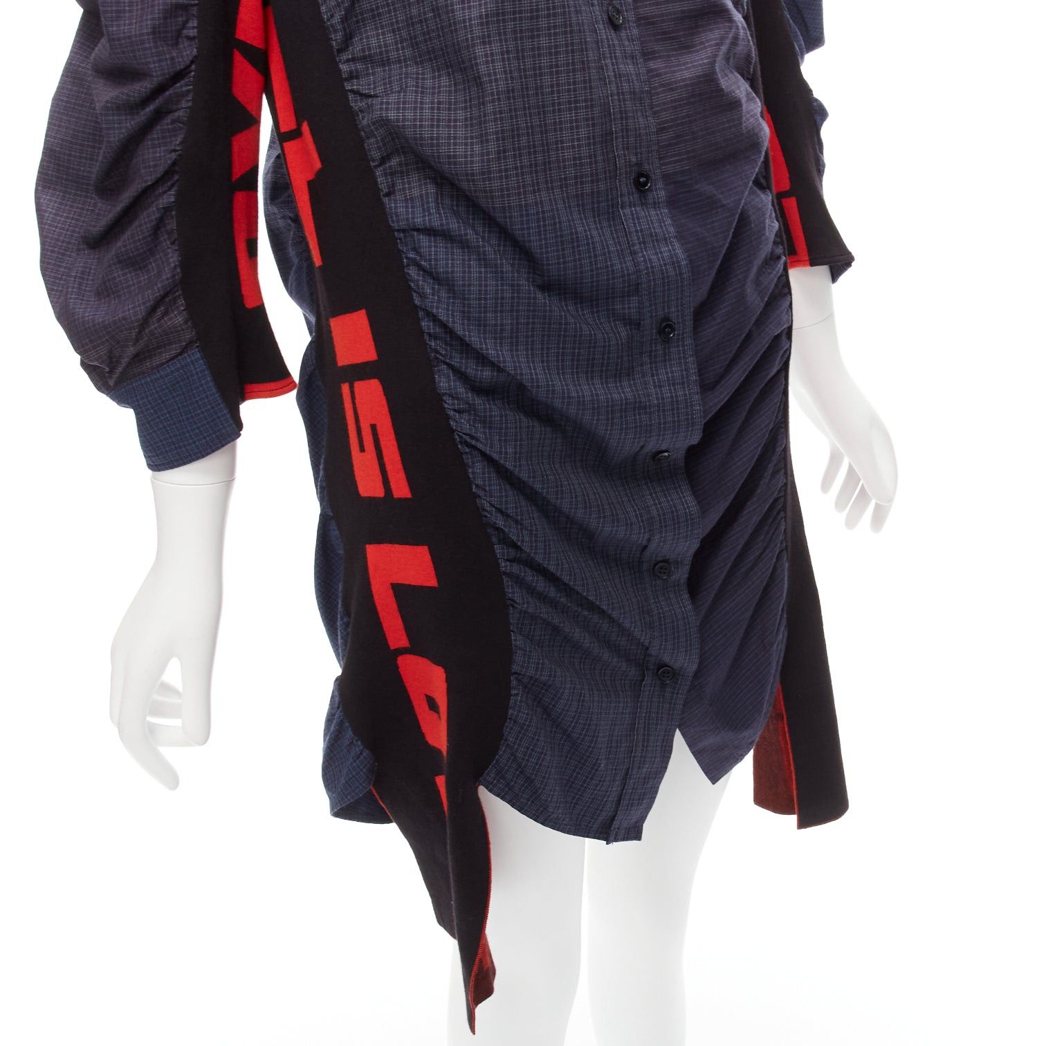 Stella McCartney STELLA MCCARTNEY 2017 All is Love deconstructed side panel shirt dress IT34 2XS Size XXS / US 00 / IT 34 - 7 Thumbnail