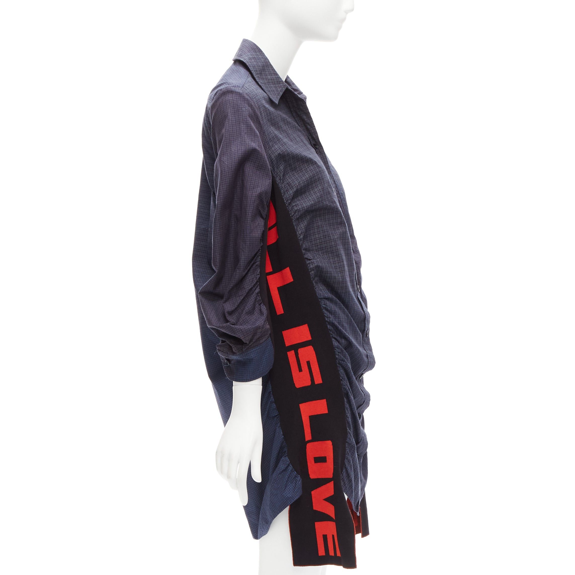 Stella McCartney STELLA MCCARTNEY 2017 All is Love deconstructed side panel shirt dress IT34 2XS Size XXS / US 00 / IT 34 - 4 Thumbnail